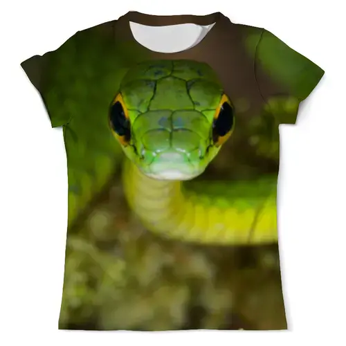 Заказать мужскую футболку в Москве. Футболка с полной запечаткой (мужская) Ядовитая змея от Олег Алиев - готовые дизайны и нанесение принтов.