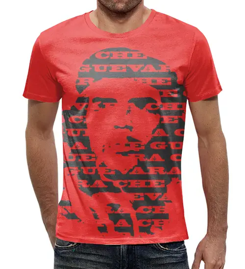 Заказать мужскую футболку в Москве. Футболка с полной запечаткой (мужская) Че Гевара от Dock063  - готовые дизайны и нанесение принтов.
