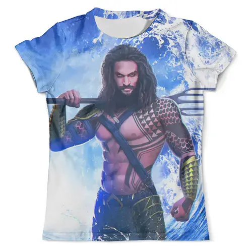 Заказать мужскую футболку в Москве. Футболка с полной запечаткой (мужская) Aquaman  от T-shirt print  - готовые дизайны и нанесение принтов.