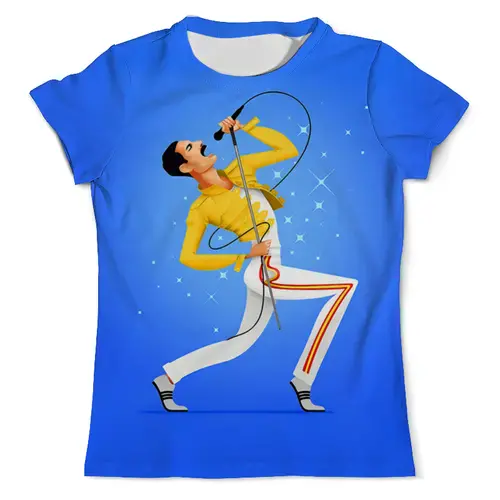 Заказать мужскую футболку в Москве. Футболка с полной запечаткой (мужская) Freddie Mercury от T-shirt print  - готовые дизайны и нанесение принтов.