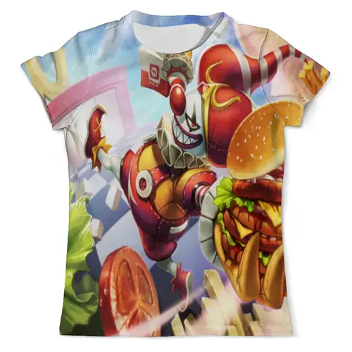 Заказать мужскую футболку в Москве. Футболка с полной запечаткой (мужская) Клоун от ADMIN MMORPG - готовые дизайны и нанесение принтов.