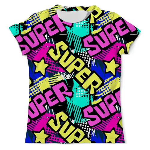 Заказать мужскую футболку в Москве. Футболка с полной запечаткой (мужская) Super  от T-shirt print  - готовые дизайны и нанесение принтов.