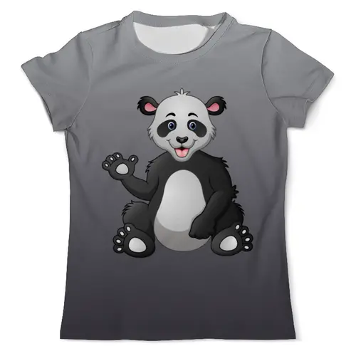 Заказать мужскую футболку в Москве. Футболка с полной запечаткой (мужская) Привет,я панда от ПРИНТЫ ПЕЧАТЬ  - готовые дизайны и нанесение принтов.