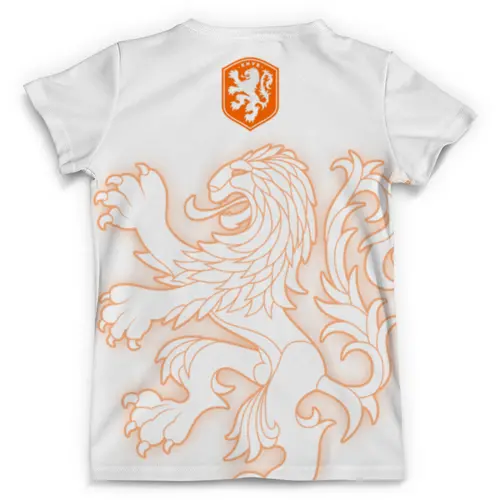 Заказать мужскую футболку в Москве. Футболка с полной запечаткой (мужская) Сборная Голландии от geekbox - готовые дизайны и нанесение принтов.