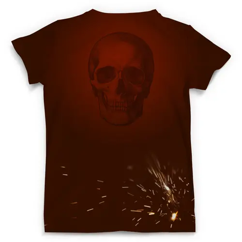 Заказать мужскую футболку в Москве. Футболка с полной запечаткой (мужская) SkullFire от balden - готовые дизайны и нанесение принтов.