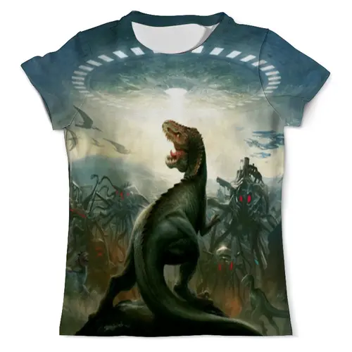 Заказать мужскую футболку в Москве. Футболка с полной запечаткой (мужская) Динозавр от aleks_say - готовые дизайны и нанесение принтов.