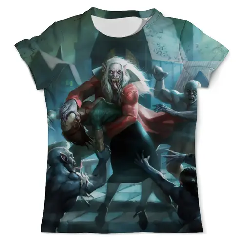 Заказать мужскую футболку в Москве. Футболка с полной запечаткой (мужская) Vampires от balden - готовые дизайны и нанесение принтов.