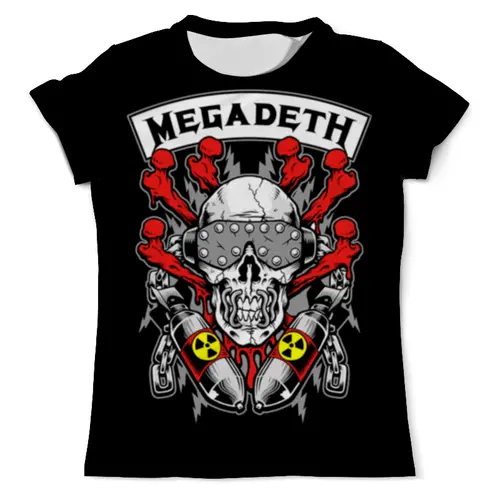 Заказать мужскую футболку в Москве. Футболка с полной запечаткой (мужская) Megadeth от geekbox - готовые дизайны и нанесение принтов.