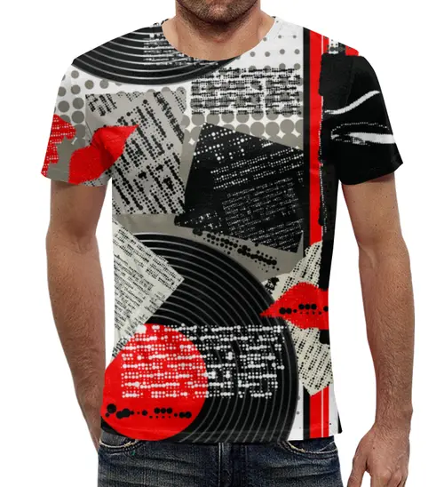 Заказать мужскую футболку в Москве. Футболка с полной запечаткой (мужская) Абстракция (1) от T-shirt print  - готовые дизайны и нанесение принтов.