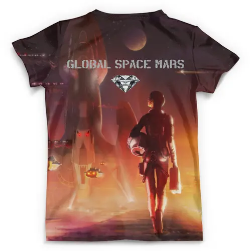 Заказать мужскую футболку в Москве. Футболка с полной запечаткой (мужская) Global Space Mаgic Mars (коллекция №1) от Global Space Magic  - готовые дизайны и нанесение принтов.