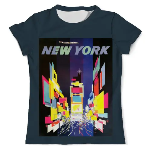 Заказать мужскую футболку в Москве. Футболка с полной запечаткой (мужская) Нью-Йорк от acidhouses - готовые дизайны и нанесение принтов.