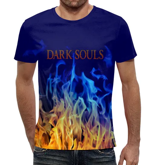 Заказать мужскую футболку в Москве. Футболка с полной запечаткой (мужская) Dark Souls от THE_NISE  - готовые дизайны и нанесение принтов.