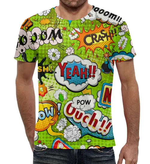Заказать мужскую футболку в Москве. Футболка с полной запечаткой (мужская) Поп Арт от THE_NISE  - готовые дизайны и нанесение принтов.