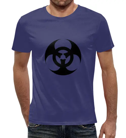 Заказать мужскую футболку в Москве. Футболка с полной запечаткой (мужская) Biohazard от THE_NISE  - готовые дизайны и нанесение принтов.