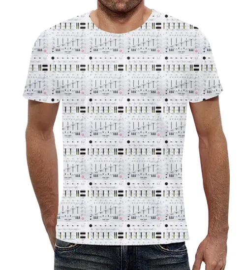 Заказать мужскую футболку в Москве. Футболка с полной запечаткой (мужская) Dj  beatmaker от prodesign - готовые дизайны и нанесение принтов.