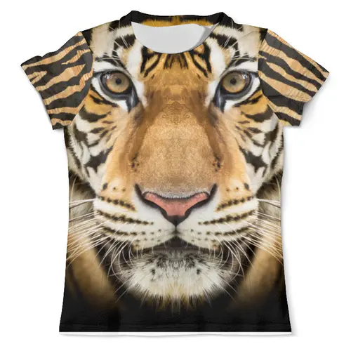 Заказать мужскую футболку в Москве. Футболка с полной запечаткой (мужская) тиггрр от queen  - готовые дизайны и нанесение принтов.