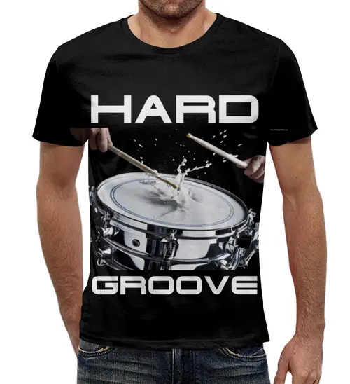 Заказать мужскую футболку в Москве. Футболка с полной запечаткой (мужская) Hard Groove от Vladec11 - готовые дизайны и нанесение принтов.