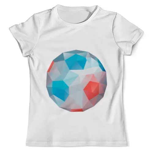 Заказать мужскую футболку в Москве. Футболка с полной запечаткой (мужская) Мяч абстракция от Ксения Золотухина - готовые дизайны и нанесение принтов.