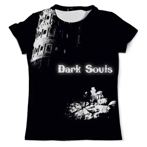 Заказать мужскую футболку в Москве. Футболка с полной запечаткой (мужская) Dark Souls от BJ Shop - готовые дизайны и нанесение принтов.