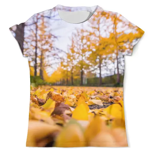 Заказать мужскую футболку в Москве. Футболка с полной запечаткой (мужская) Осень от THE_NISE  - готовые дизайны и нанесение принтов.