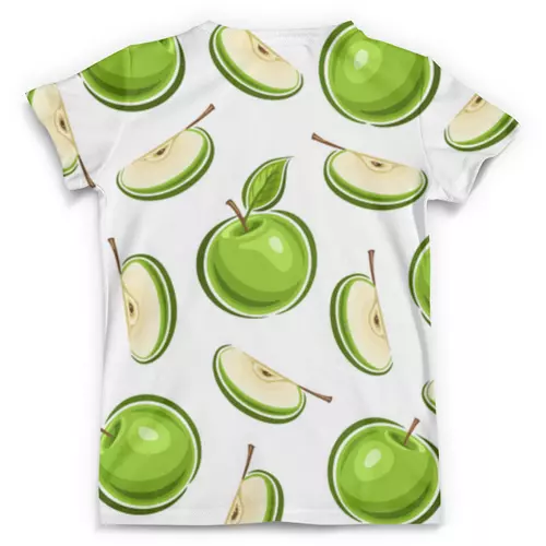 Заказать мужскую футболку в Москве. Футболка с полной запечаткой (мужская) Зелёные яблочки от skynatural - готовые дизайны и нанесение принтов.