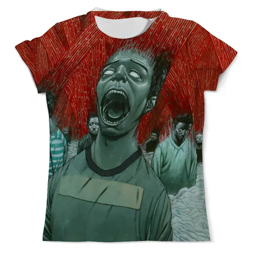 Заказать мужскую футболку в Москве. Футболка с полной запечаткой (мужская) Психо крик от madli - готовые дизайны и нанесение принтов.