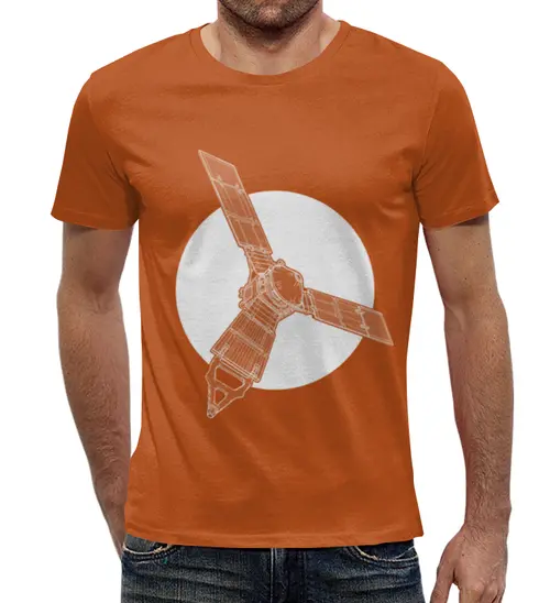 Заказать мужскую футболку в Москве. Футболка с полной запечаткой (мужская) Juno Mission от The Spaceway  - готовые дизайны и нанесение принтов.
