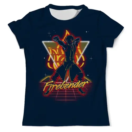 Заказать мужскую футболку в Москве. Футболка с полной запечаткой (мужская) Firebender от ПРИНТЫ ПЕЧАТЬ  - готовые дизайны и нанесение принтов.