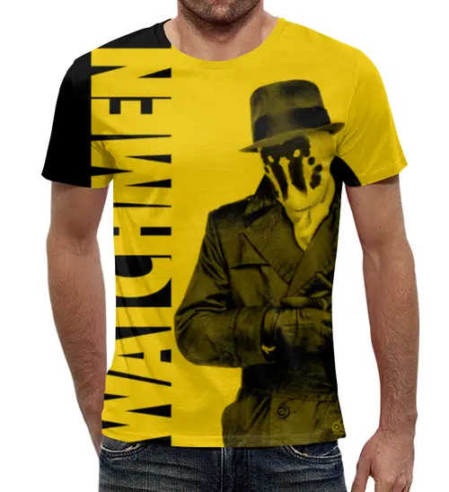 Заказать мужскую футболку в Москве. Футболка с полной запечаткой (мужская) Watchmen от OEX design - готовые дизайны и нанесение принтов.
