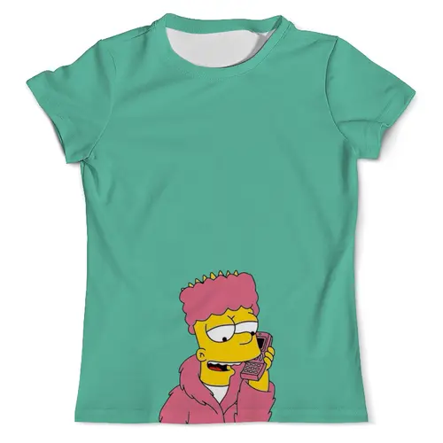 Заказать мужскую футболку в Москве. Футболка с полной запечаткой (мужская) Bart Simpson от Ivan Gorshkov - готовые дизайны и нанесение принтов.