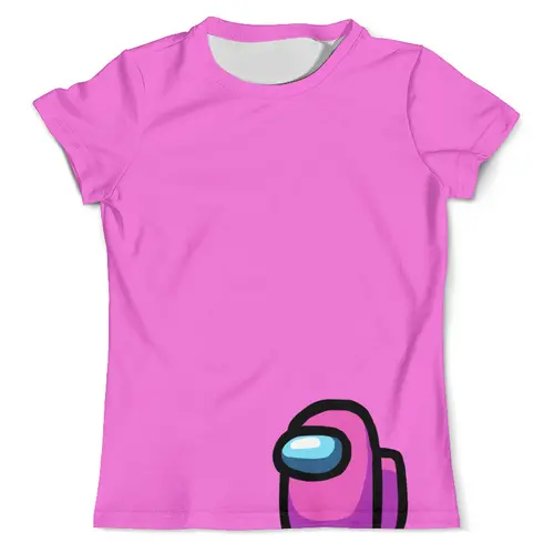 Заказать мужскую футболку в Москве. Футболка с полной запечаткой (мужская) Among Us Pink от El Fox - готовые дизайны и нанесение принтов.