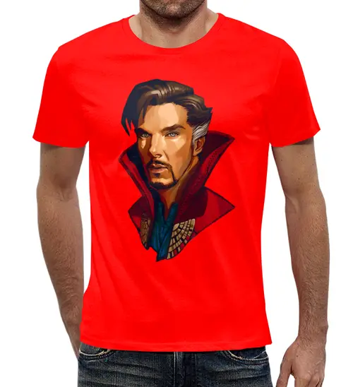 Заказать мужскую футболку в Москве. Футболка с полной запечаткой (мужская)  Doctor Strange     от T-shirt print  - готовые дизайны и нанесение принтов.