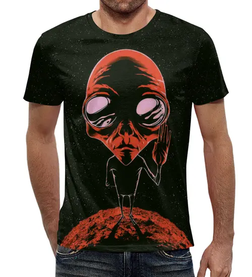 Заказать мужскую футболку в Москве. Футболка с полной запечаткой (мужская) UFO: Unidentified Flying Object от balden - готовые дизайны и нанесение принтов.