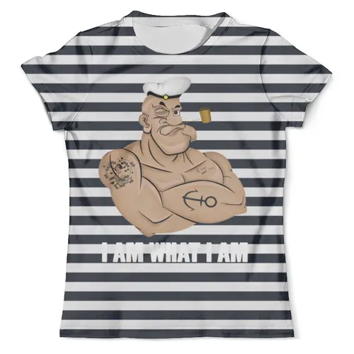 Заказать мужскую футболку в Москве. Футболка с полной запечаткой (мужская) Боцман (1) от T-shirt print  - готовые дизайны и нанесение принтов.