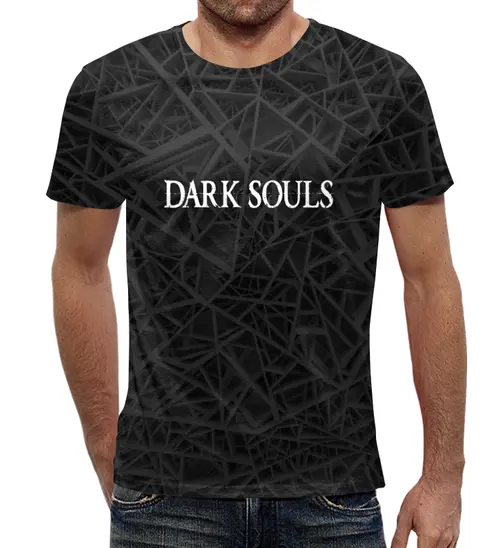 Заказать мужскую футболку в Москве. Футболка с полной запечаткой (мужская) Dark Souls от THE_NISE  - готовые дизайны и нанесение принтов.