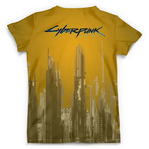 Заказать мужскую футболку в Москве. Футболка с полной запечаткой (мужская) Cyberpunk-2077 от balden - готовые дизайны и нанесение принтов.