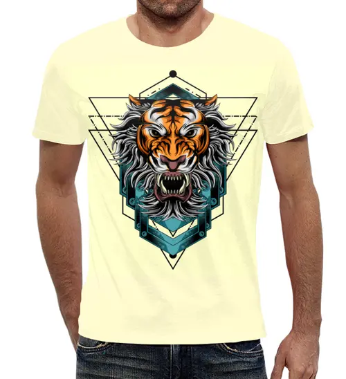 Заказать мужскую футболку в Москве. Футболка с полной запечаткой (мужская) Год тигра  от ПРИНТЫ ПЕЧАТЬ  - готовые дизайны и нанесение принтов.