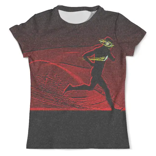 Заказать мужскую футболку в Москве. Футболка с полной запечаткой (мужская) The Flash от mike_vazovski - готовые дизайны и нанесение принтов.
