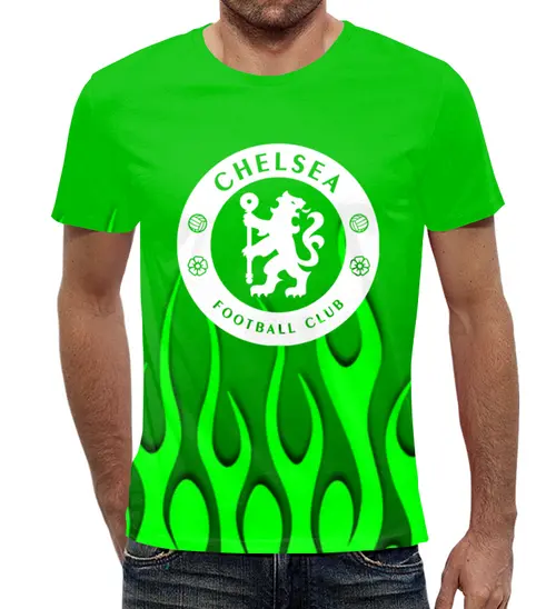Заказать мужскую футболку в Москве. Футболка с полной запечаткой (мужская) Chelsea от THE_NISE  - готовые дизайны и нанесение принтов.