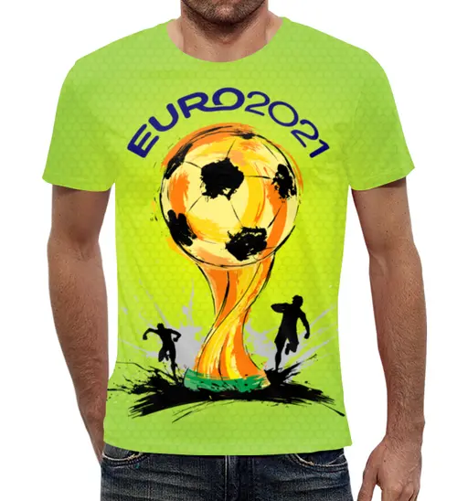 Заказать мужскую футболку в Москве. Футболка с полной запечаткой (мужская) ✪ЕВРО-2021✪ от balden - готовые дизайны и нанесение принтов.