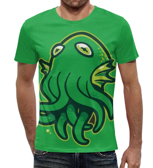 Заказать мужскую футболку в Москве. Футболка с полной запечаткой (мужская) Octopus / Осьминог от crash - готовые дизайны и нанесение принтов.
