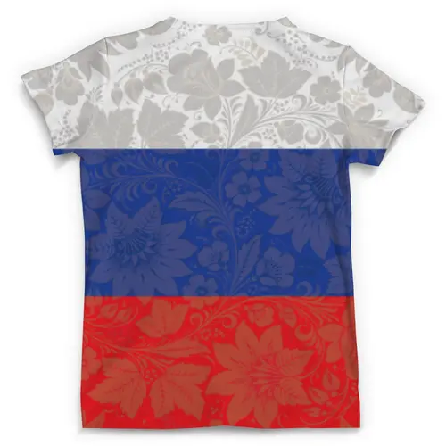 Заказать мужскую футболку в Москве. Футболка с полной запечаткой (мужская) Я люблю Россию! от Chance777 - готовые дизайны и нанесение принтов.