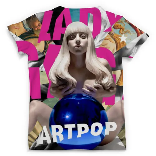 Заказать мужскую футболку в Москве. Футболка с полной запечаткой (мужская) Lady Gaga от Vladec11 - готовые дизайны и нанесение принтов.
