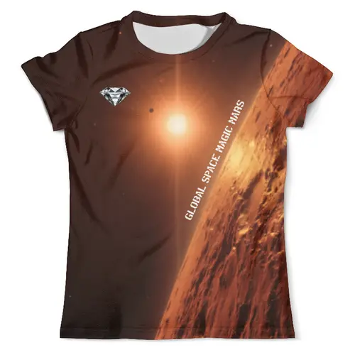 Заказать мужскую футболку в Москве. Футболка с полной запечаткой (мужская) Global Space Mаgic Mars (коллекция №1) от Global Space Magic  - готовые дизайны и нанесение принтов.