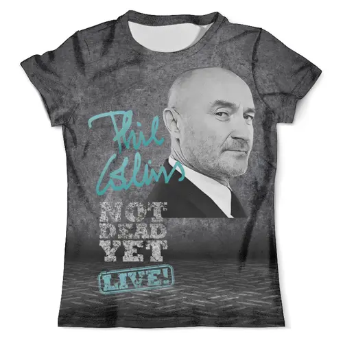Заказать мужскую футболку в Москве. Футболка с полной запечаткой (мужская)  Phil Collins  от T-shirt print  - готовые дизайны и нанесение принтов.