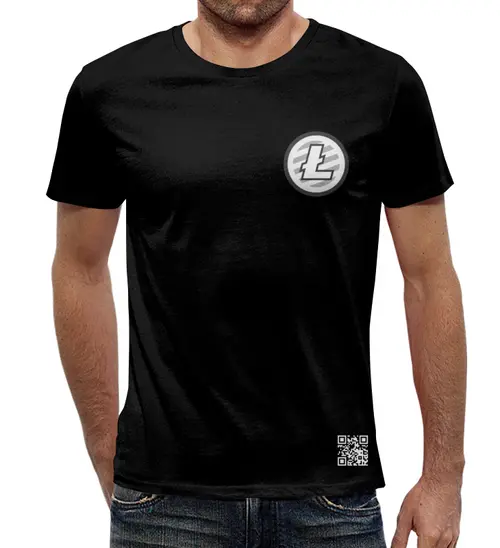 Заказать мужскую футболку в Москве. Футболка с полной запечаткой (мужская) Litecoin (1) от rif@nxt.ru - готовые дизайны и нанесение принтов.