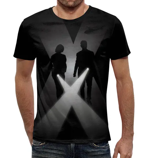 Заказать мужскую футболку в Москве. Футболка с полной запечаткой (мужская) The X-Files от balden - готовые дизайны и нанесение принтов.
