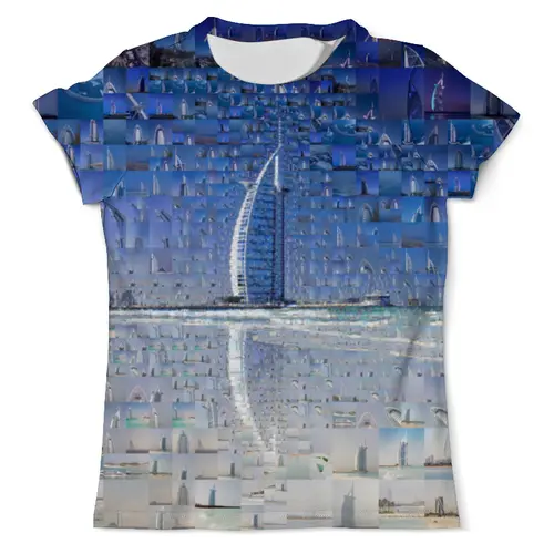 Заказать мужскую футболку в Москве. Футболка с полной запечаткой (мужская) Дубай  от Violet - готовые дизайны и нанесение принтов.
