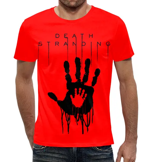 Заказать мужскую футболку в Москве. Футболка с полной запечаткой (мужская) Death Stranding           от T-shirt print  - готовые дизайны и нанесение принтов.