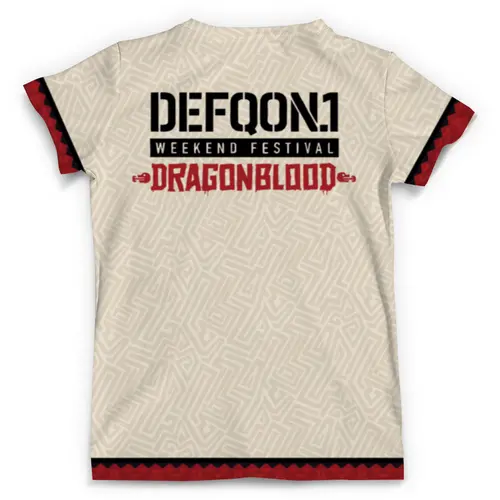 Заказать мужскую футболку в Москве. Футболка с полной запечаткой (мужская) Defqon 1 Dragonblood от Тим - готовые дизайны и нанесение принтов.